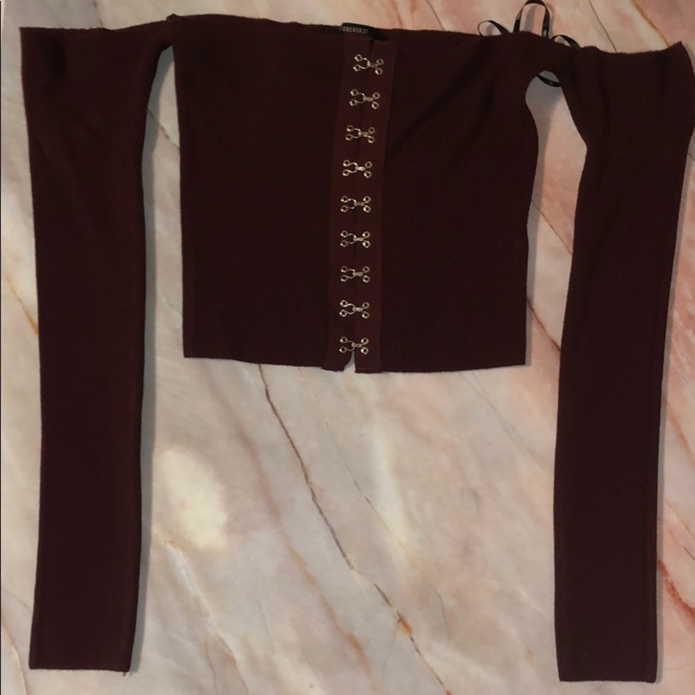 Off the shoulder crop top